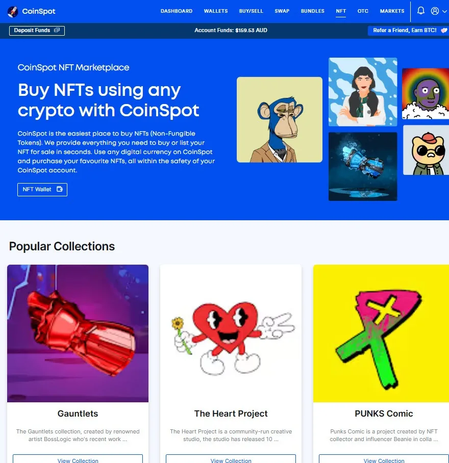 CoinSpot NFT Marketplace banner